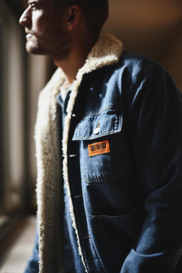 Jonsen Island Veste sherpa Risa denim